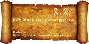 Kürschner Konstantina névjegykártya
